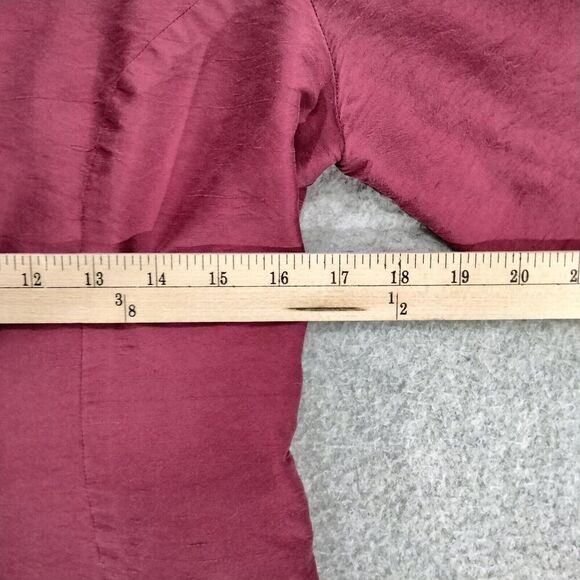 Karen Kane Lifestyle Pant Suit Set Size 4 Pant Size Small Blazer 100% Silk Red - Picture 9 of 16